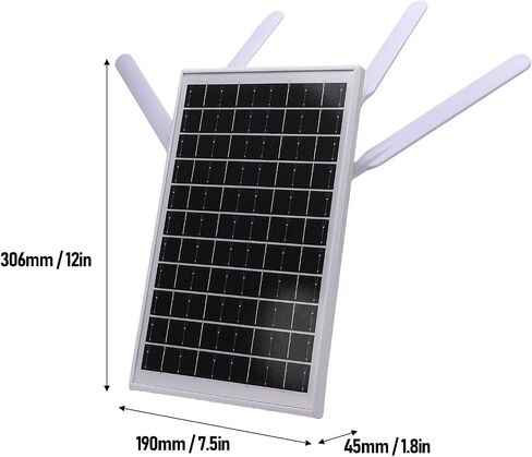 ASIXXSIX 12W Solar Powered 4G LTE MODEM ، موسع WIFI6 في الهواء الطلق مع فتحة بطاقة SIM 150 متر مبنية في بطارية 18000mAh بطارية IP66 in Saudi Arabia