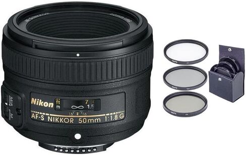 Nikon 50mm F/1.8g AF-S Nikkor Lens مع مجموعة مرشح 58 مم prooptic in Kuwait