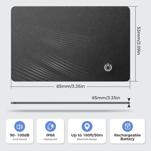 Airtag Card Wallet Tracker لـ Apple Find My (iOS Only) - 2025 Ultra -Slim 1.8mm Smart Finder ، IP67 Locator لمحافظ الرجال والأمتعة ، 1 حزمة in Kuwait