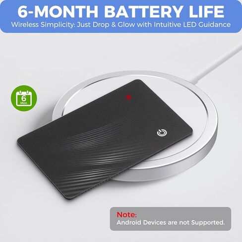 Airtag Card Wallet Tracker لـ Apple Find My (iOS Only) - 2025 Ultra -Slim 1.8mm Smart Finder ، IP67 Locator لمحافظ الرجال والأمتعة ، 1 حزمة in Kuwait