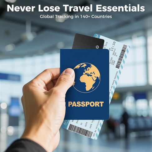Airtag Card Wallet Tracker لـ Apple Find My (iOS Only) - 2025 Ultra -Slim 1.8mm Smart Finder ، IP67 Locator لمحافظ الرجال والأمتعة ، 1 حزمة in Kuwait