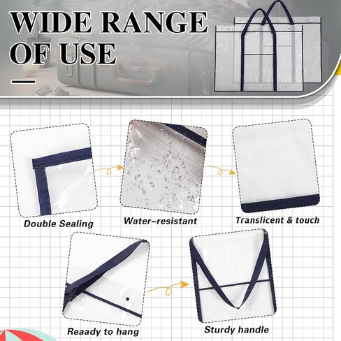 Windyun 2 Pack Bulletin Board Storage Bag 48" x 36", Poster Holder, Blue in Kuwait