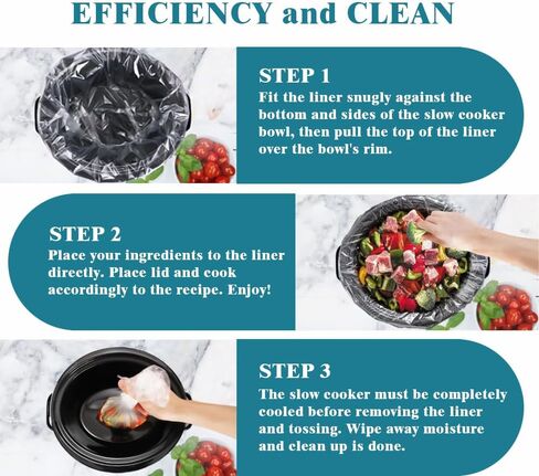 Slow Cooker Liners, 20-Pack Cooking BagsOversized Disposable Pot Liner Plastic Bags, Fits 6QT to 10QTFor Slow Cooker Cooking Tray, 14-Inch x 22-Inch, 20 Liners (20) in Saudi Arabia