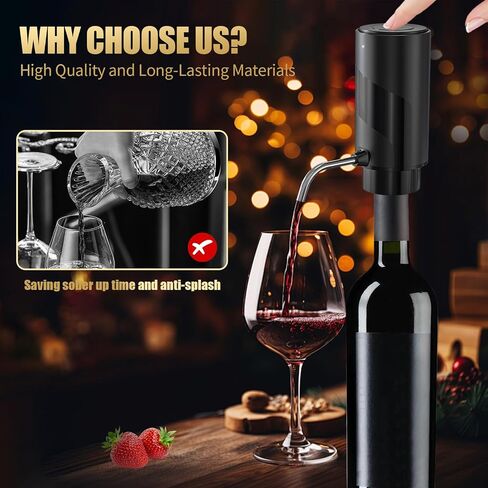 Molamolamoy Wine Aerator Electric Wine Decanter Automatic Wine Aerator Portail in Saudi Arabia