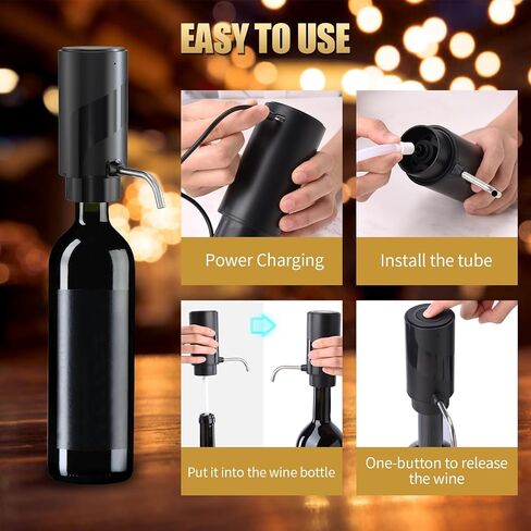 Molamolamoy Wine Aerator Electric Wine Decanter Automatic Wine Aerator Portail in Saudi Arabia
