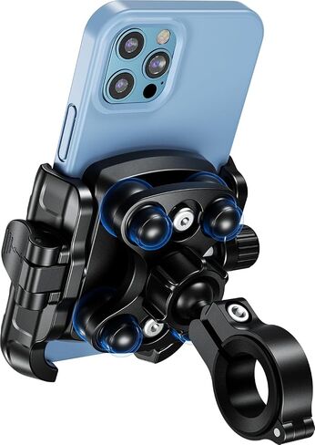 Motorcycle Phone Holder, Phone Mount, Air Mount, Vibration Absorbing Mount, Quick Release, Power Grip, KDR-M8SPJ (Black) in Kuwait