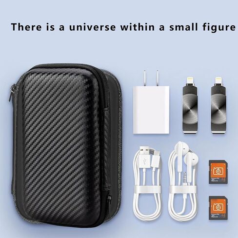 Organizer Case Electronics Cord Organizer Pouch Compact Charger Storage Portable Power Cord Storage for Wife 1 Pcs(Black) in Saudi Arabia