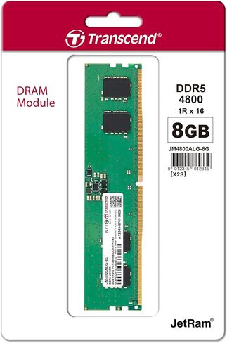 Transcend 32GB DDR5 5600MHz (أو 5200MHz أو 4800MHz) RAM UDIMM Desktop RAM ، متوافق مع Intel و AMD RYZEN ، وحدات ترقية ذاكرة CAMPTOP CAMPTOP ، 2GX8 1.1V 288PIN in Saudi Arabia