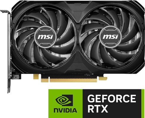 MSI Gaming GeForce RTX 4060 Ti 16GB GDRR6 Boost Clock: 2625 MHz 128-Bit HDMI/DP Nvlink TORX Fan 4.0 Ada Lovelace Architecture Graphics Card (RTX 4060 Ti Ventus 2X Black 16G OC) (Renewed) in Saudi Arabia