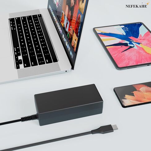 Universal 65W Chromebook Charger USB C متوافق مع HP Lenovo ThinkPad /Yoga Dell Chromebook 3100 /Latitude متوافق مع ASUS ، Samsung ، Acer ، Google Series C -Power Cord in Kuwait