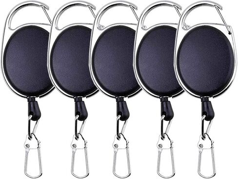 صيد صيد Zinger Retractor 5 قطع مع مشبك دوار 360 درجة لصيد الأسماك المشي لمسافات طويلة في الهواء الطلق الرياضة in Saudi Arabia