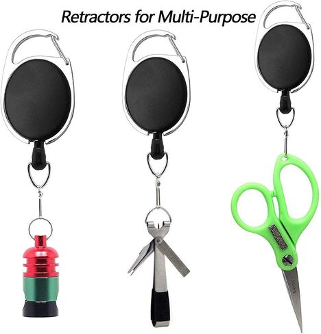 صيد صيد Zinger Retractor 5 قطع مع مشبك دوار 360 درجة لصيد الأسماك المشي لمسافات طويلة في الهواء الطلق الرياضة in Saudi Arabia