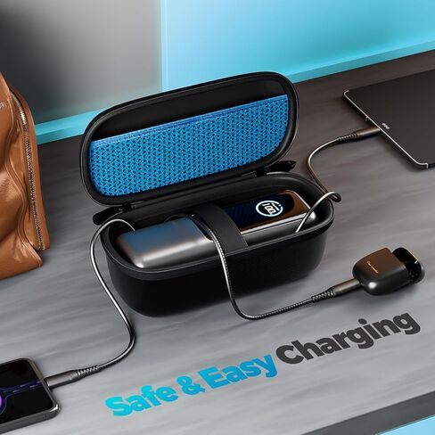 ProCase Hard Carrying Case for Anker Laptop/ 737 Power Bank, 25000mAh 165W Portable Charger Travel Storage Bag, Zippered Organizer Box for Cables Accessories with Mesh Pocket -Black in Saudi Arabia