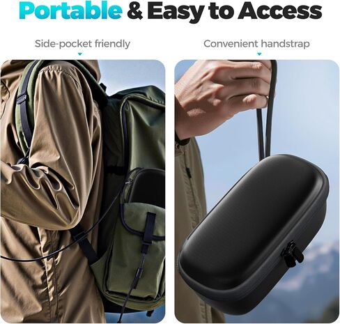 ProCase Hard Carrying Case for Anker Laptop/ 737 Power Bank, 25000mAh 165W Portable Charger Travel Storage Bag, Zippered Organizer Box for Cables Accessories with Mesh Pocket -Black in Saudi Arabia