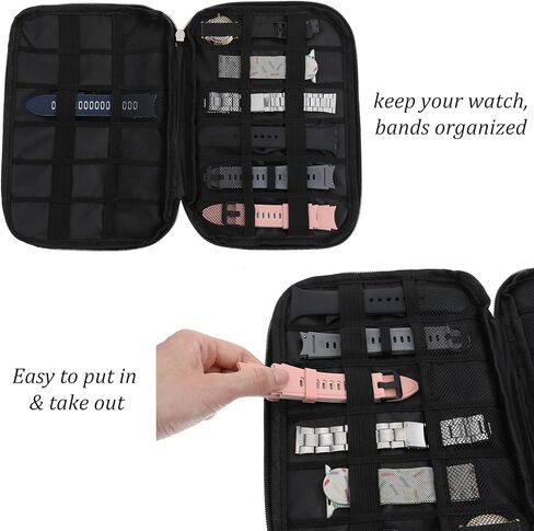Watch Band Case ، Waterproof Watch Band Organizer ، Watches Watches Bands Storage ، FOR FANDS و LATES و ACSORIES و CABLE و ARAL in Kuwait