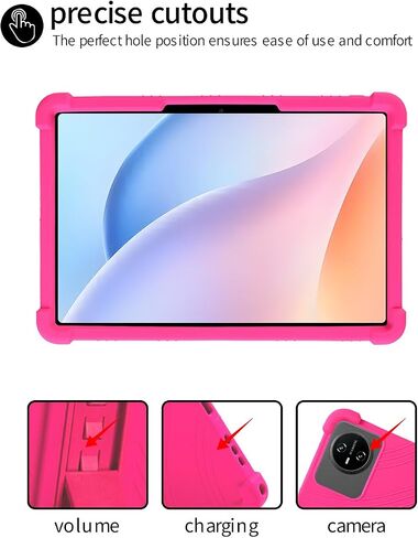 for Doogee Tab A9 pro Tablet 10.1 inch Tablet Case,BOVUGAC Soft Silicone Adjustable Stand Shockproof Kids Friendly for Doogee Tab A9 pro 10.1" Tablet(Black) in Saudi Arabia