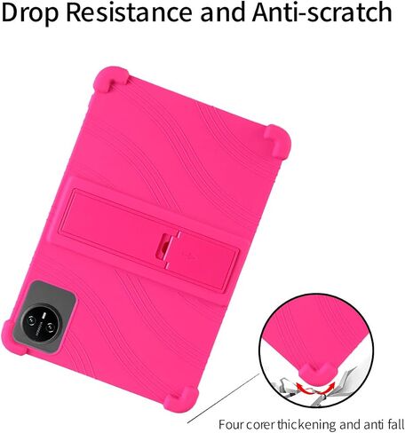 for Doogee Tab A9 pro Tablet 10.1 inch Tablet Case,BOVUGAC Soft Silicone Adjustable Stand Shockproof Kids Friendly for Doogee Tab A9 pro 10.1" Tablet(Black) in Saudi Arabia