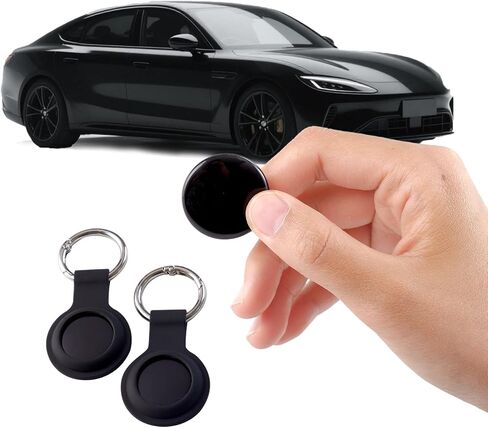 2 Pack GPS Tracker and 2 Keychains for Vehicles Work with Find My (iOS Only) Real Time Hidden Mini Car Locator Tracking Global Coverage Device No Monthly Fee or Subscription No SIM Card Required in Saudi Arabia