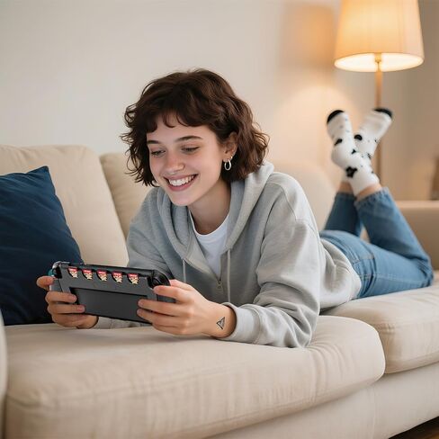 قبض على Nintendo Switch 2 مع فتحات بطاقة 5 لعبة - مواد ABS مريحة للألعاب المريحة in Kuwait