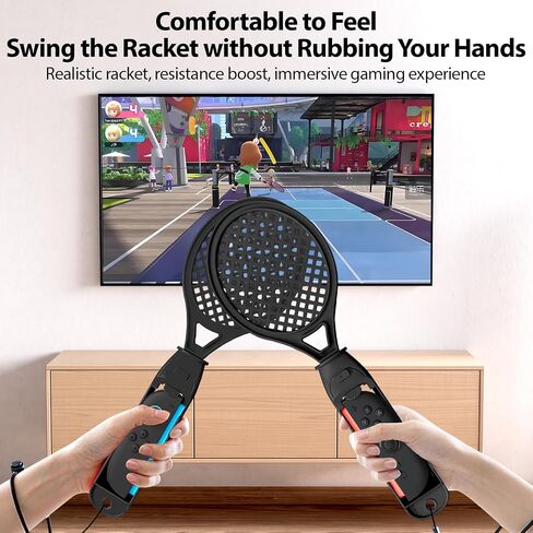 حزمة إكسسوارات اللعبة الرياضية لـ Nintendo Switch 2 (2025) ، 10 في 1 مجموعة مكافحة الحركة من نوادي الجولف سيف تنس مضارب قابلة للفصل Joy-Con مقبض Grips Family Party for Switch Sports & Mario Golf (Blue Orange) in Saudi Arabia
