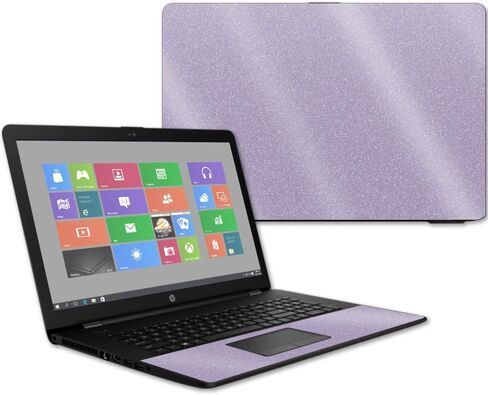 MightySkins Glossy Glitter Skin for HP 17t Laptop 17.3" (2017) - Lavender | Protective, Durable High-Gloss Glitter Finish | Easy to Apply, Remove, and Change Styles | Made in The USA in Saudi Arabia