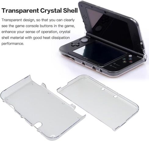 1 حزمة 2023 حالة صعبة واضحة مقاومة للارتداء جديدة لنموذج Nintendo New 3DS XL/LL ، قذيفة بلورية شفافة in Saudi Arabia