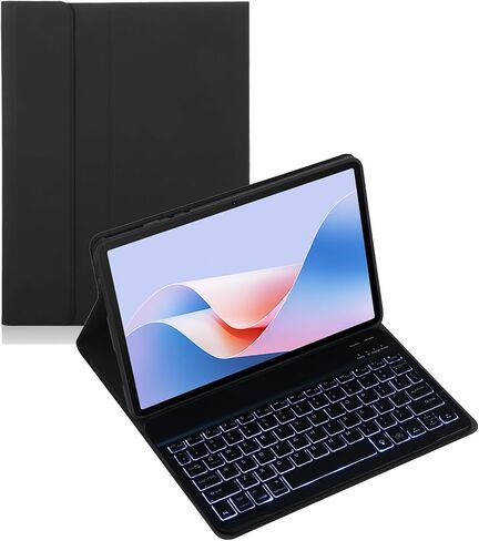 Keyboard Case for Lenovo Tab One/Tab K9 2025 8.7inch Tablet, Wireless Bluetooth Keyboard, Soft Silicone Edge Protective Case with Stand, 2025 New Model (Pink,Backlit TouchPad) in Saudi Arabia