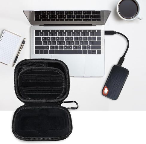 حالة صعبة لـ SanDisk Extreme Portable SSD 500GB 1TB 2TB 4TB 8TB حالة محرك الحالة الصلبة الخارجية -حقيبة سفر تخزين وقائية مقاومة للصدمات من أجل SSD SD (Orange) in Saudi Arabia