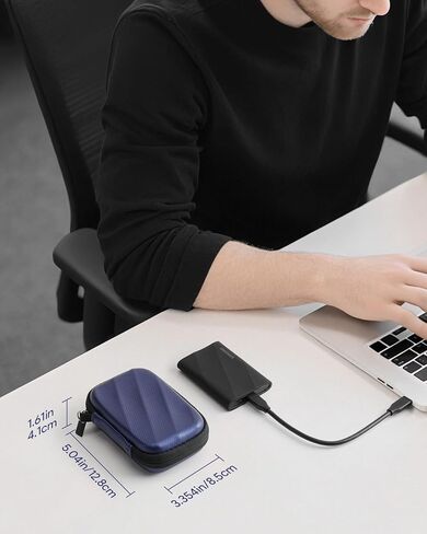 SSD Hard Case متوافق مع Samsung T9/T7 درع/T7 محرك SSD محرك USB 4TB ، 2 تيرابايت ، 1 تيرابايت ، حقيبة غلاف واقية للحمل المحمول سفر محمول (أسود) in Kuwait