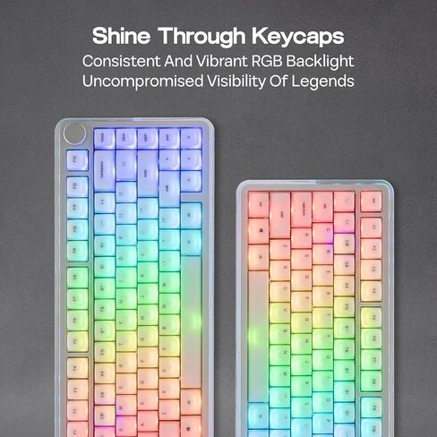 EPOMAKER AegisSil Keycap Set, Silicone Material, Cherry Profile, 113 Keys, 65%/75%/96%/Full Size, Custom Keyboard Keycaps Set for Cherry MX, Kailh, Outemu, Gateron Mechanical Gaming Keyboard (White) in Kuwait