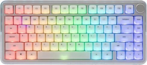 EPOMAKER AegisSil Keycap Set, Silicone Material, Cherry Profile, 113 Keys, 65%/75%/96%/Full Size, Custom Keyboard Keycaps Set for Cherry MX, Kailh, Outemu, Gateron Mechanical Gaming Keyboard (White) in Kuwait