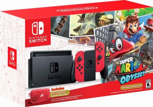 Nintendo - Switch 32GB Super Mario Odyssey Edition Bundle - Red Joy-Con in Saudi Arabia