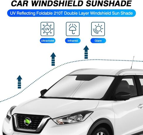 KUST Windshield Sun Shade for Audi Q8 2019-2023 2024 Window Shade Sun Visor Cover Foldable Blocks UV Rays Keep Your Car Cooler in Kuwait