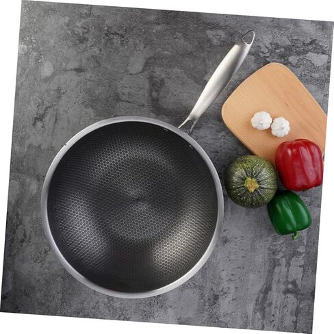 قابلة لإعادة الاستخدام من الفولاذ المقاوم للصدأ Fry Pan Pan متعددة الوظائف لاصقة الوعاء من أجل الغاز التعريفي والمواقد الكهربائية تصميم العسل لتصميم العسل لسهولة التحريك والتبخير in Kuwait