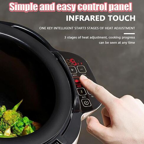 6L Automatic Cooking Machine,2000W auto Cooking Wok Fried Rice Machine,One-Click Smart Start, Three Speed Adjustable,360 ° Automatic Rotation, for Stir Frying,Stewing,Cooking,220V in Saudi Arabia
