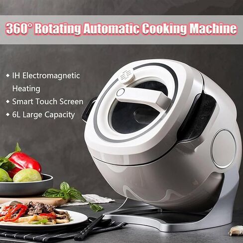 6L Automatic Cooking Machine,2000W auto Cooking Wok Fried Rice Machine,One-Click Smart Start, Three Speed Adjustable,360 ° Automatic Rotation, for Stir Frying,Stewing,Cooking,220V in Saudi Arabia