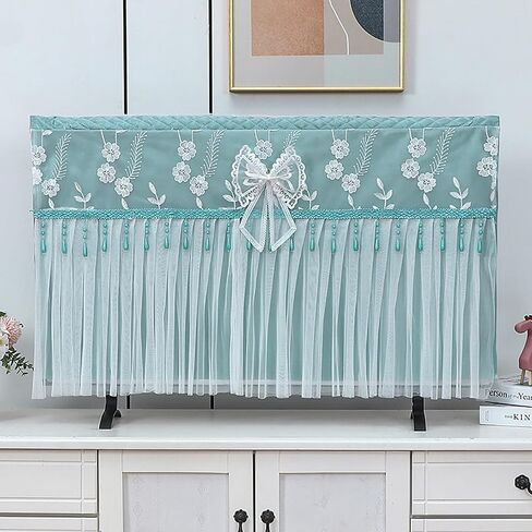 Indoor Television Dust Proof Cover Lace, Antistatic Dust Covers, Breathable Dust Cover with Modern Design, Lace TV Screen Protector Cloth(Color3,37-40inch) in Saudi Arabia