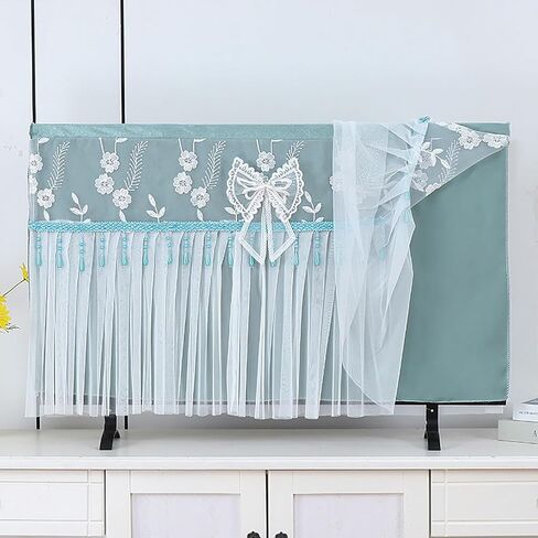 Indoor Television Dust Proof Cover Lace, Antistatic Dust Covers, Breathable Dust Cover with Modern Design, Lace TV Screen Protector Cloth(Color3,37-40inch) in Saudi Arabia
