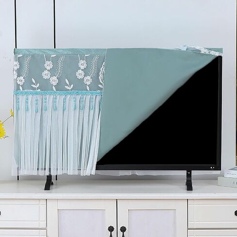 Indoor Television Dust Proof Cover Lace, Antistatic Dust Covers, Breathable Dust Cover with Modern Design, Lace TV Screen Protector Cloth(Color3,37-40inch) in Saudi Arabia