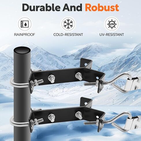 Chimney Antenna Mount with 49ft Galvanized Steel Strip and Accessories, Y-Type Chimney Antenna Mounting Kit for Chimney in Saudi Arabia