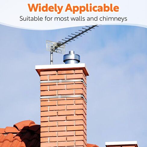 Chimney Antenna Mount with 49ft Galvanized Steel Strip and Accessories, Y-Type Chimney Antenna Mounting Kit for Chimney in Saudi Arabia