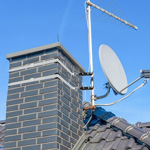 Chimney Antenna Mount with 49ft Galvanized Steel Strip and Accessories, Y-Type Chimney Antenna Mounting Kit for Chimney in Saudi Arabia