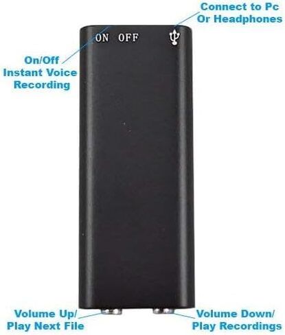 hotsell999 Worlds Smallest Micro Voice Recorder with 90 Hours of Storage | One Touch Voice Recording | 8GB Internal Flash Memory Digital Audio Recorder | Fast 2 Hour Recharge in Saudi Arabia