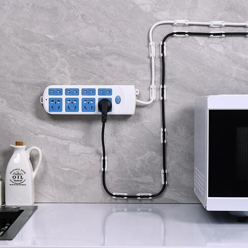 20-Pack Cable Clips - Self-Adhesive Wire Organizers | Cord Management Holders for Home/Office/Car in Saudi Arabia