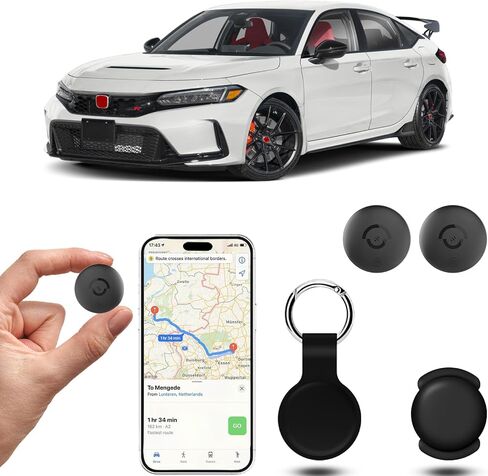 2 Pack Mini GPS Tracker for Vehicles, GPS Locator Tags, iOS Compatible Tracking Device, No Monthly Fee, Hidden Anti-Theft Car Tracker, Replaceable Coin Battery, Magnetic Mount & Keychain Holder in Saudi Arabia