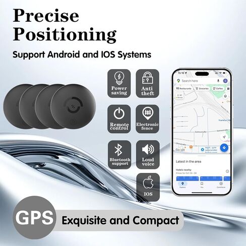 2 Pack Mini GPS Tracker for Vehicles, GPS Locator Tags, iOS Compatible Tracking Device, No Monthly Fee, Hidden Anti-Theft Car Tracker, Replaceable Coin Battery, Magnetic Mount & Keychain Holder in Saudi Arabia