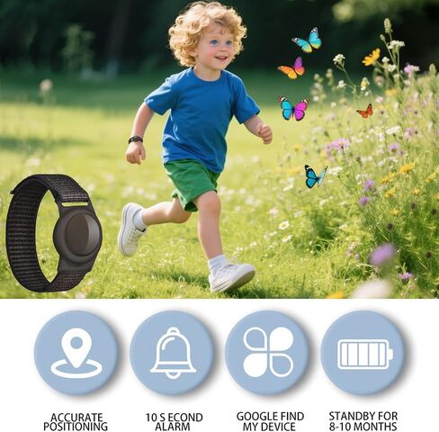 GPS Tracker for Kids (Only Android) Google GPS for Kids Tracker for Google Certified Key Finder Luggage Item Locator Smart Tracking Tag Compatible with Google Find My System and Real Time Tracking in Saudi Arabia