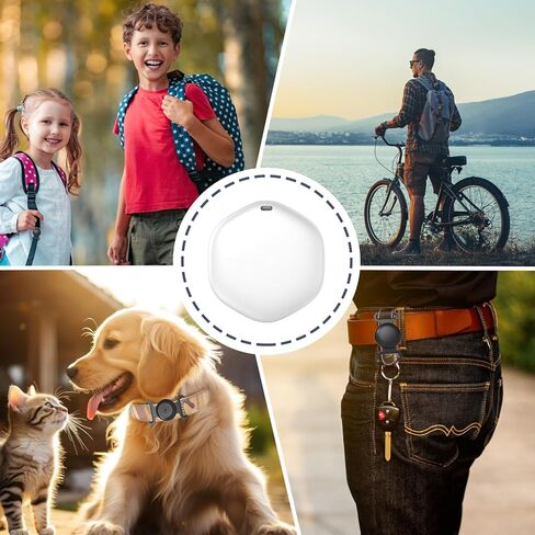 GPS Tracker for Dogs ، Mini GPS Cat Tracker ، IPX8 GPS GPS Tracker للقطط مع حامل ، لا رسوم شهرية ، العمل مع Apple Find My (iOS فقط) ، متعقب Smart for Dogs Finder Trackers Pets (أسود) in Kuwait