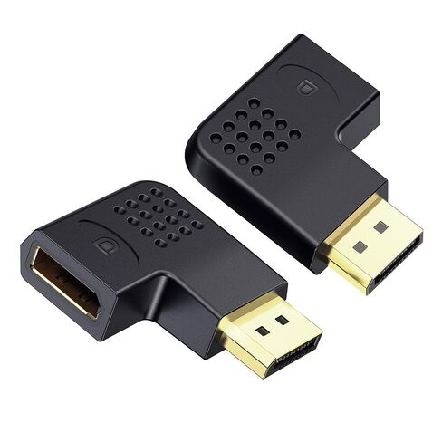 Cable Matters Combo-Pack 4K@240Hz Flat Right Angle DisplayPort 1.4 Adapter, 270 Degree and 90 Degree DisplayPort Adapter for 8K@60Hz / 4K@240Hz, Black in Saudi Arabia