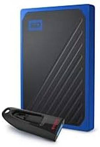 Western Digital My Passport GO 1TB محرك أقراص Solid Solid مع SanDisk 64GB USB محرك أقرا in Saudi Arabia
